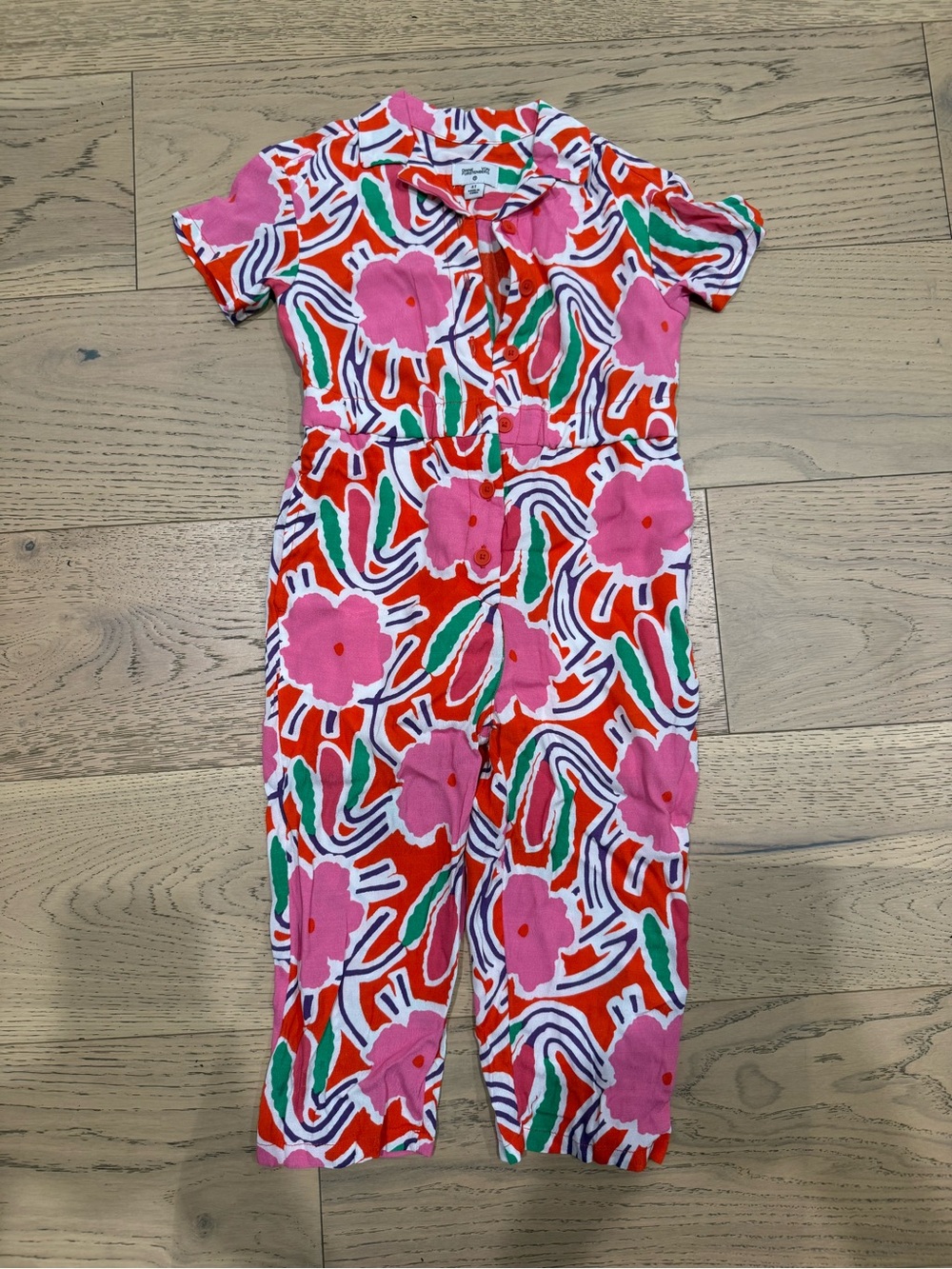 Diane Von Furstenberg for Target Kids Floral Jumpsuit in Pink, Red, Green, White